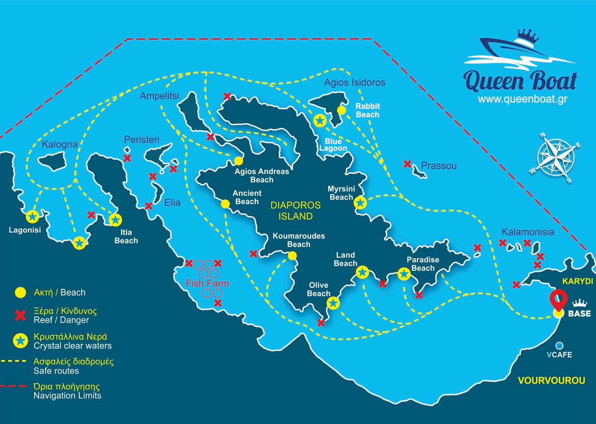 queen boat map